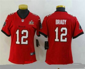 Wholesale Cheap Women\'s Tampa Bay Buccaneers #12 Tom Brady Red 2021 Super Bowl LV Vapor Untouchable Stitched Nike Limited NFL Jersey