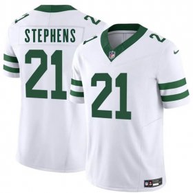Men\'s New York Jets #21 Brandon Stephens White 2025 F.U.S.E. Vapor Untouchable Limited Football Stitched Jersey Cheap