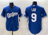 Men's Los Angeles Dodgers #9 Gavin Lux Blue Cool Base Stitched Baseball Jersey Cheap Wholesale