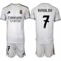 Cheap Men's Real Madrid #7 Ronaldo 25-26 White Home Soccer Jersey Suit