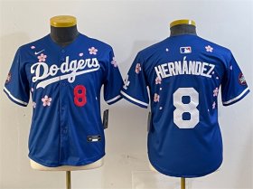 Youth Los Angeles Dodgers #8 Enrique Hernandez Royal 2025 Tokyo Series Limited Stitched Baseball Jersey Cheap