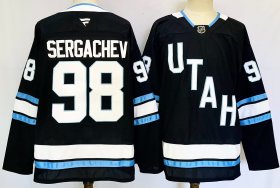 Cheap Men\'s Utah Hockey Club #98 Mikhail Sergachev Navy 2024-25 Stitched Jersey