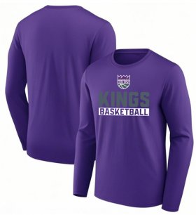 Men\'s Sacramento Kings Purple Let\'s Go Long Sleeve T-Shirt
