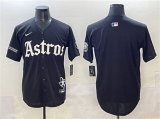 Men's Houston Astros Blank Black Gothic 'Houston Born Barrio Raised' Limited Stitched Baseball Jersey Cheap