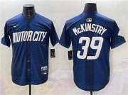 Men's Detroit Tigers #39 Zach McKinstry 2024 Navy City Connect Cool Base Limited Stitched Baseball Jersey Cheap