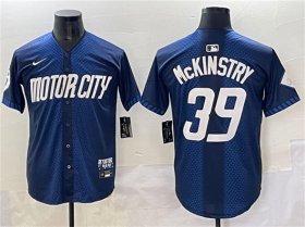 Men\'s Detroit Tigers #39 Zach McKinstry 2024 Navy City Connect Cool Base Limited Stitched Baseball Jersey Cheap