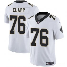 Men\'s New Orleans Saints #76 Will Clapp White 2025 Vapor Limited Football Stitched Jersey Cheap