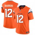 Cheap Men's Denver Broncos #12 Jahdae Barron Orange 2025 Draft F.U.S.E. Vapor Limited Football Stitched Jersey