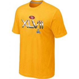 Wholesale Cheap Men\'s San Francisco 49ers Super Bowl XLVII On Our Way T-Shirt Yellow