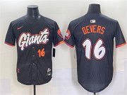 Cheap Men's San Francisco Giants #16 Rafael Devers Anthracite 2025 City Connect Limited Stitched Baseball Jersey