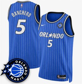 Men\'s Orlando Magic #5 Paolo Banchero Royal 2025 New Generation of Magic Stitched Basketball Jersey