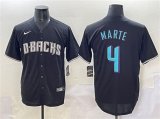 Men's Arizona Diamondbacks #4 Ketel Marte Black Stitched Baseball Jersey Cheap