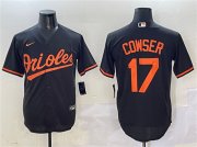 Cheap Men's Baltimore Orioles #17 Colton Cowser Black Cool Base Stitched Jersey