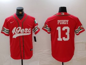 Men\'s San Francisco 49ers #13 Brock Purdy Red Mexico Cool Base Stitched Baseball Jersey