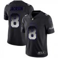 Wholesale Cheap Nike Ravens #8 Lamar Jackson Black Men's Stitched NFL Vapor Untouchable Limited Smoke Fashion Jersey