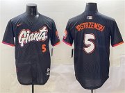 Cheap Men's San Francisco Giants #5 Mike Yastrzemski Anthracite 2025 City Connect Limited Stitched Baseball Jersey