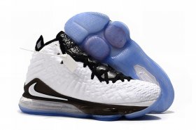 Wholesale Cheap Nike Lebron James 17 Air Cushion Shoes Black White