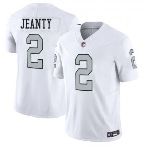 Cheap Men\'s Las Vegas Raiders #2 Ashton Jeanty White 2025 F.U.S.E. Vapor Stitched Football Jerseys