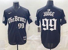 Men\'s New York Yankees #99 Aaron Judge Black \'Gothic Legacy Edition\' Vapor Premier Limited Stitched Baseball Jersey Cheap Wholesale