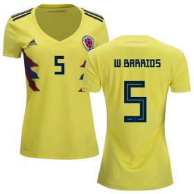 Wholesale Cheap Women\'s Colombia #5 W.Barrios Home Soccer Country Jersey