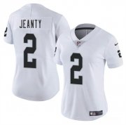 Cheap Women's Las Vegas Raiders #2 Ashton Jeanty White 2025 Vapor Football Stitched Jersey(Run Small)
