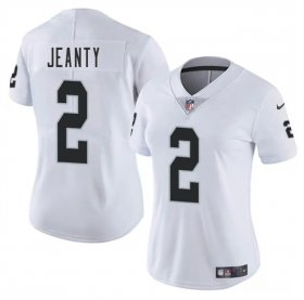 Cheap Women\'s Las Vegas Raiders #2 Ashton Jeanty White 2025 Vapor Football Stitched Jersey(Run Small)