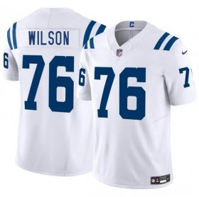 Men\'s Indianapolis Colts #76 Jack Wilson White 2025 F.U.S.E. Vapor Limited Football Stitched Jersey Cheap