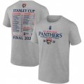 Men's Florida Panthers Heather Gray 2025 Stanley Cup Final Roster T-Shirt Cheap