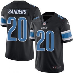 Wholesale Cheap Nike Lions #20 Barry Sanders Black Youth Stitched NFL Limited Rush Jersey