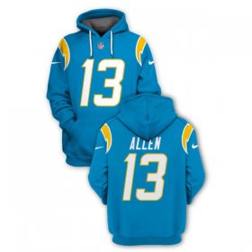 Wholesale Cheap Men\'s Los Angeles Chargers #13 Keenan Allen 2021 Blue Pullover Hoodie