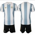 Men's Argentina Blank White Blue 2024-25 50th Anniversary Home Soccer Jersey Suit Cheap
