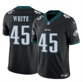 Cheap Men\'s Philadelphia Eagles #45 Devin White Black 2023 F.U.S.E Vapor Untouchable Limited Football Stitched Jersey