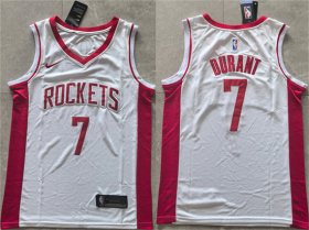 Cheap Men\'s Houston Rockets #7 Kevin Durant White 2025 Association Edition Stitched Jersey