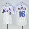 Wholesale Cheap Mets #16 Dwight Gooden White(Blue Strip) Flexbase Authentic Collection Stitched MLB Jersey