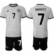 Men's Germany #7 Kai Havertz White 2025 Home Soccer Jersey Suit