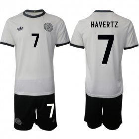 Men\'s Germany #7 Kai Havertz White 2025 Home Soccer Jersey Suit