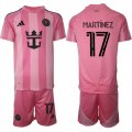 Cheap Men's Inter Miami CF #17 Josef Martinez 25-26 Pink Home Soccer Jersey Suit