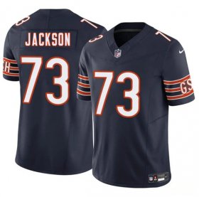 Men\'s Chicago Bears #73 Jonah Jackson Navy 2025 F.U.S.E. Vapor Football Stitched Jersey Cheap