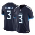 Men's Tennessee Titans #3 Johnny Hekker Navy 2025 F.U.S.E. Vapor Limited Football Stitched Jersey Cheap