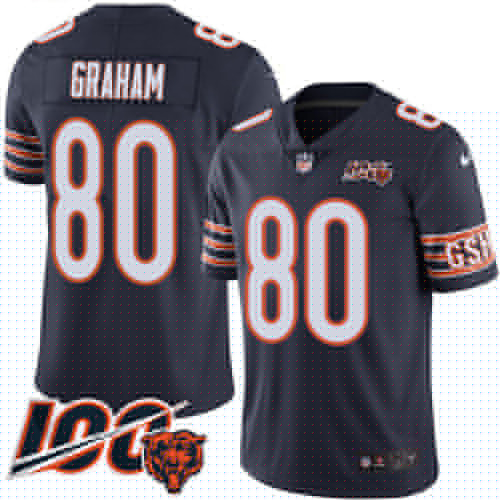 Wholesale Cheap Nike Bears #80 Jimmy Graham Navy Blue Team Color Youth Stitched NFL 100th Season Vapor Untouchable Limited Jersey