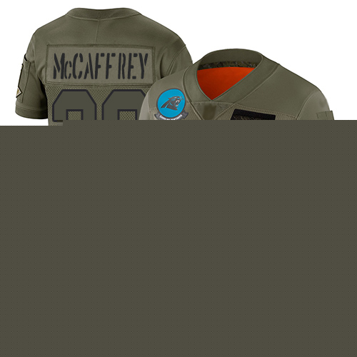 Wholesale Cheap Nike Panthers #22 Christian McCaffrey Camo Women's Stitched NFL Limited 2019 Salute to Service Jersey