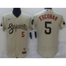 Wholesale Cheap Men's Arizona Diamondback #5 Eduardo Escobar Gold 2021 City Connect Stitched MLB Flex Base Nike Jersey